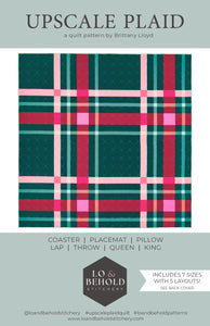 UPSCALE PLAID QUILT KIT - "Moody Blues" - Pattern by Lo & Behold Stitchery - 4 Sizes Available - Art Gallery Fabrics