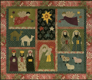Pattern:  Christmas 101 - Jan Patek Quilts - JPQ2077 - Applique - Nativity Scene - Star - Angels - Christmas