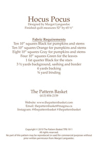 Pattern:  Hocus Pocus - The Pattern Basket - TPB1911 - Halloween