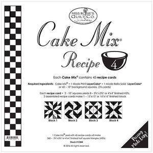 PATTERN: Cake Mix Recipe #2 - CM2 - Miss Rosie - Foundation Piecing - Paper Piecing - Layer Cake