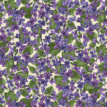Load image into Gallery viewer, ARABELLA - Tan Houndstooth  - #8427-T - One Half Yard - by Debbie Beaves for Maywood Studios - Purple - Green - Ivory - Tan
