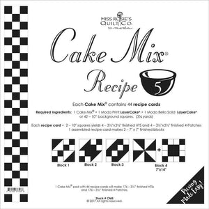 PATTERN: Cake Mix Recipe #5 - CM5 - Miss Rosie/Carrie Nelson - Foundation Piecing - Paper Piecing - Layer Cake