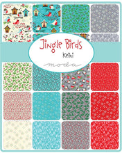 Load image into Gallery viewer, JINGLE BIRDS - Bird Houses - Natural Cream - #33250-11 -  by Keiko for Moda - Modern - Christmas - Winter - Blue - Red - Grey - Off White
