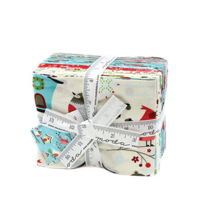 JINGLE BIRDS - Bird Houses - Natural Cream - #33250-11 -  by Keiko for Moda - Modern - Christmas - Winter - Blue - Red - Grey - Off White