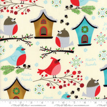 Load image into Gallery viewer, JINGLE BIRDS - Bird Houses - Natural Cream - #33250-11 -  by Keiko for Moda - Modern - Christmas - Winter - Blue - Red - Grey - Off White
