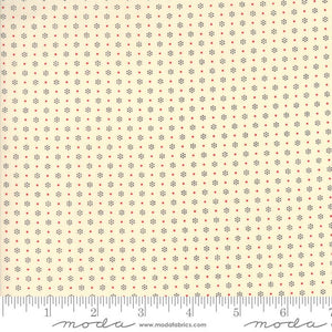 Merry Go Round - Reproduction Sprinkles Natural - Ivory Blue - One Half Yard - #21726 13 - by American Jane - Civil War - Shirtings