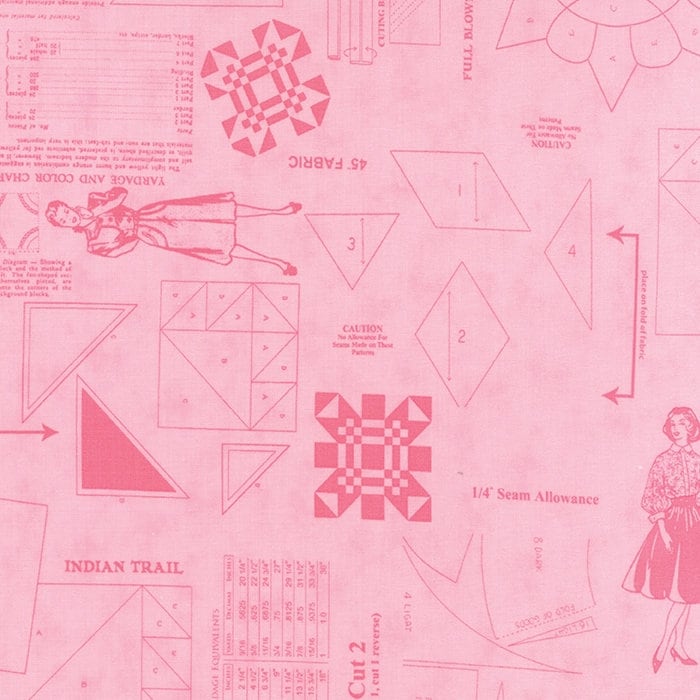 SEW and SEW by Chloe's Closet --- Pattern Pieces Pink Lemonade - #33181-11 - One Half Yard - Frivols 11 - Finishing Kit - Metro