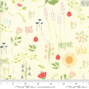 THE FRONT PORCH -  37540-11- Floral Garden Natural - Ivory - by Sherri & Chelsi for Moda - Floral Prints - Geometrics - Spring - Modern