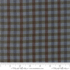 Wool and Needle VI FLANNEL - One HALF Yard - Small Buffalo Check - Dark Green - Ivy - #1255 17F - by Primitive Gatherings - Man Quilt