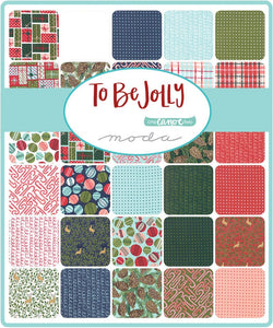 TO Be JOLLY - #36040AB - Fat Quarter Bundle - 33 skus - PANEL - by One Canoe Two for Moda - Christmas - Candy Canes-Ornaments-Plaid - Swoon