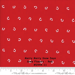 MERRY MERRY SNOW Days - #2944-12 - Snow Flowers - Light Green - Spearmint - 1/2 Yard -Bunny Hill Designs for Moda -Christmas- Holiday-Winter