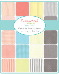 SUGARCREEK SILKY WOVENS - Lt Blue - Sky - One Half Yard - #12230-17 - by Corey Yoder for Moda -Pastels- Plaids - Stripes - Dots - Plus Signs