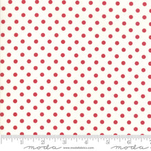 Load image into Gallery viewer, MY REDWORK GARDEN - 2950-11 - Cream Birds on Red- Bunny Hill Designs for Moda - Polka Dots - Birds - Floral - Red and White - Classic
