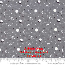 Load image into Gallery viewer, MIDNIGHT MAGIC - #24082-13 - Full Moon - Grey-Mist - by April Rosenthal for Moda - One Half Yard - Halloween
