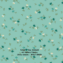 Load image into Gallery viewer, VELVET - ART GALLERY Fabrics - Amy Sinibaldi - Fat Quarters - Fat Quarter Bundle - 12 skus - Modern - Floral Prints - Blue - Gray - Ivory
