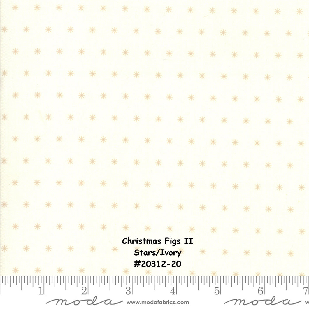 CHRISTMAS FIGS II - #20312-20 - Snowflake - by Fig Tree & Co. - Moda - Metro - Vintage - Christmas - Cottage Chic - Ivory