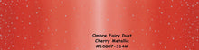 Load image into Gallery viewer, OMBRE FAIRY DUST - Cherry - #10807-314M - One Half Yard -  by V and Co. for Moda - Modern - Silver Stars &amp; Gold - Christmas
