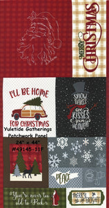 YULETIDE GATHERINGS -PANEL - 49140-11F - 24" x 44" -Primitive Gatherings - Flannel - Christmas-Man Quilt -Santa - Snowman - Pillows - Quilt
