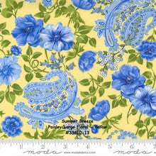 Load image into Gallery viewer, SUMMER BREEZE 2021 - Paisley/Large Floral - Yellow - 33610-13 -One Half Yard- by Moda - Classic - Blue - Yellow - Floral - Paisley - Backing
