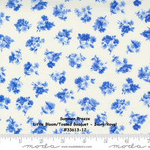 Load image into Gallery viewer, SUMMER BREEZE 2021 - Little Bloom-Tossed Bouquet - Sky Multi - 33613-15 -One Half Yard - by Moda - Classic - Blue -Yellow - Floral-Backing
