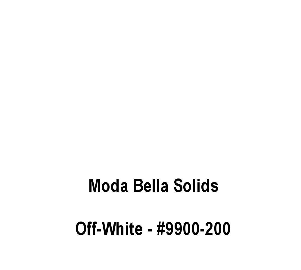 Bella Solids SILKY - OFF WHITE - Chantilly - One Half Yard - 9900-200S - Neutral - Low Volume - Solids