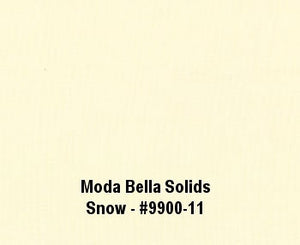 Bella Solids - OFF WHITE  - 1/2 YARD - 9900-200 - Solids - Neutral - Low Volume - Modern
