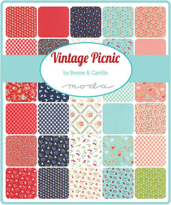 Yardage:  VINTAGE PICNIC by Bonnie and Camille for Moda - Early Bird Natural - #55122-17 - One Half Yard