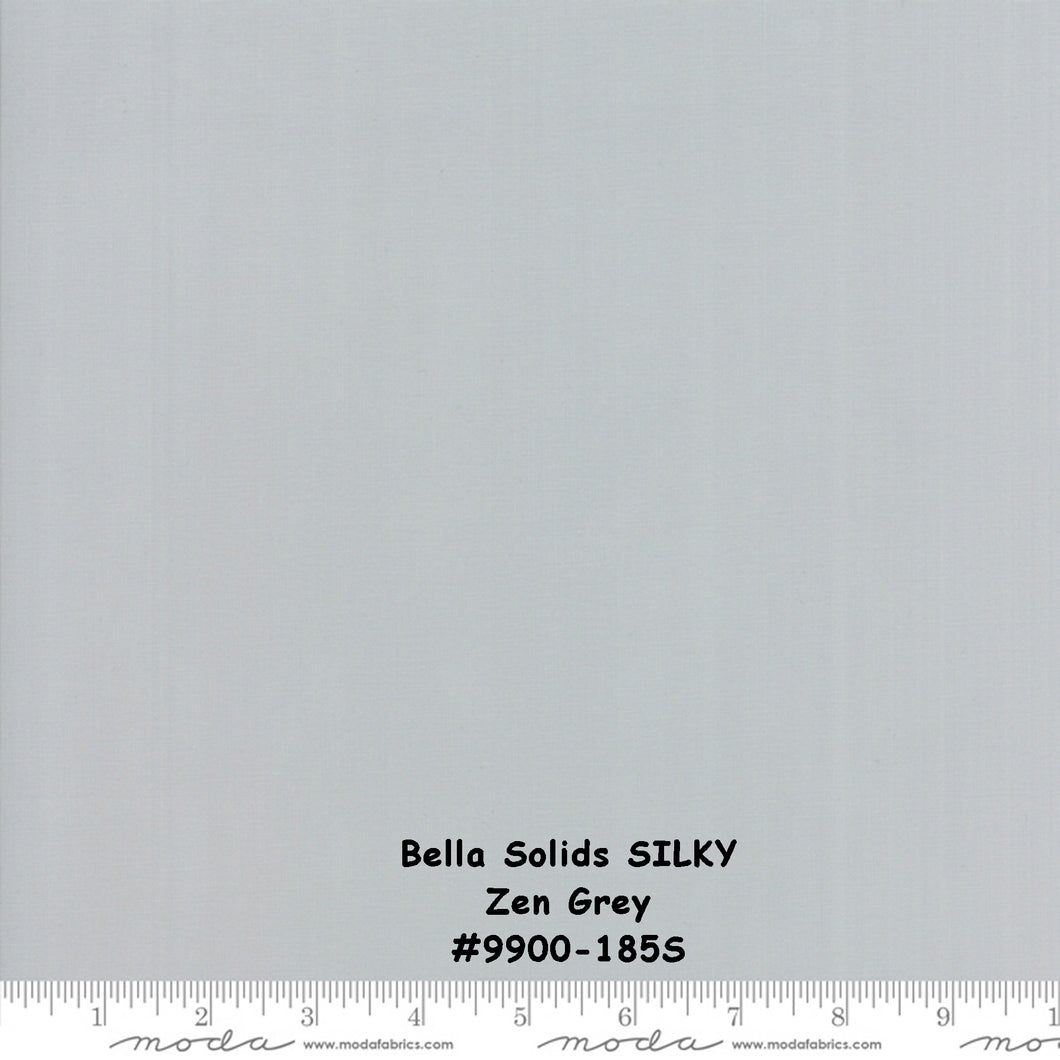 Bella Solids - SILKY - Zen Grey - #9900-185s - ONE HALF YARD - Modern - Blender - Neutral - Grey - Solids